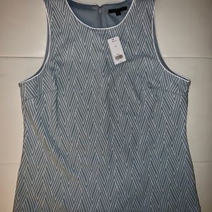 NWT Banana Republic Chevron Tank w/leather piping